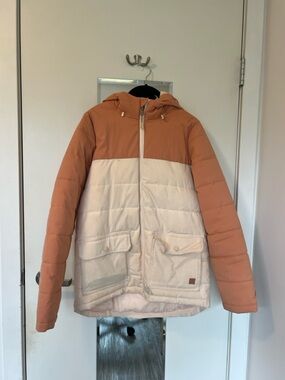 Rip Curl Two-Tone Peach and Cream Hooded Jacket